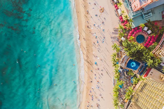 Hotels Surrounded by Rainbow-Colored Beaches